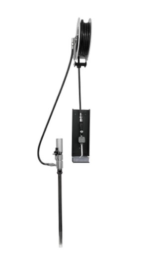 WDK-892415 Насос для бочек 5:1 с настенной катушкой высокого давления (15м)  и цифровым расходомером Wiederkraft