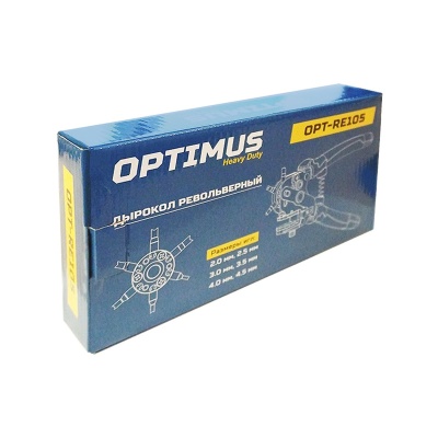OPT-RE105 Дырокол револьверный с иглами 2*2,5*3*3,5*4*4,5мм OPTIMUS
