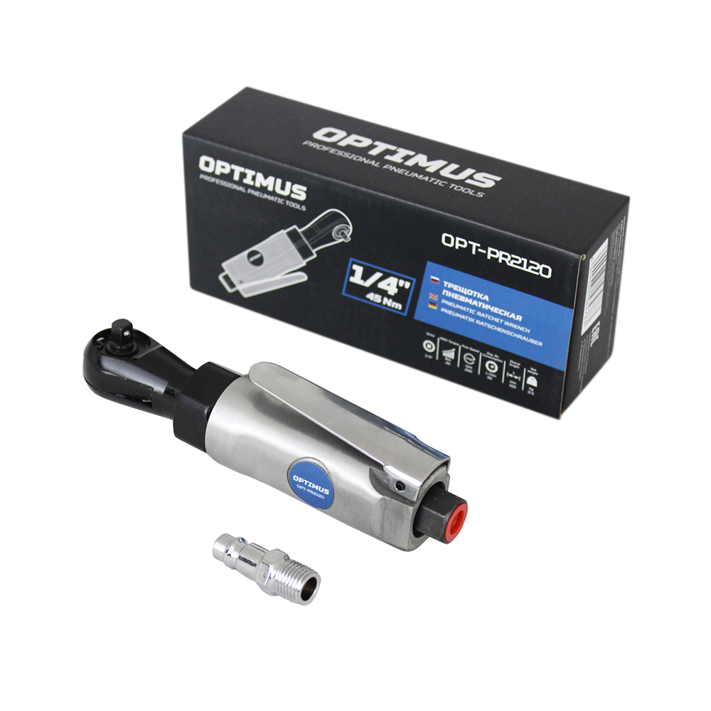 OPT-PR2120 Пневматическая трещотка 1/4”, 240 Об/ мин, 45 Нм OPTIMUS