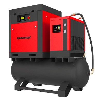 HRS-941300TD5 Винтовой компрессор с ресивером и осушителем Harrison: 1300 л/мин, 10 бар, 11 кВт, 500