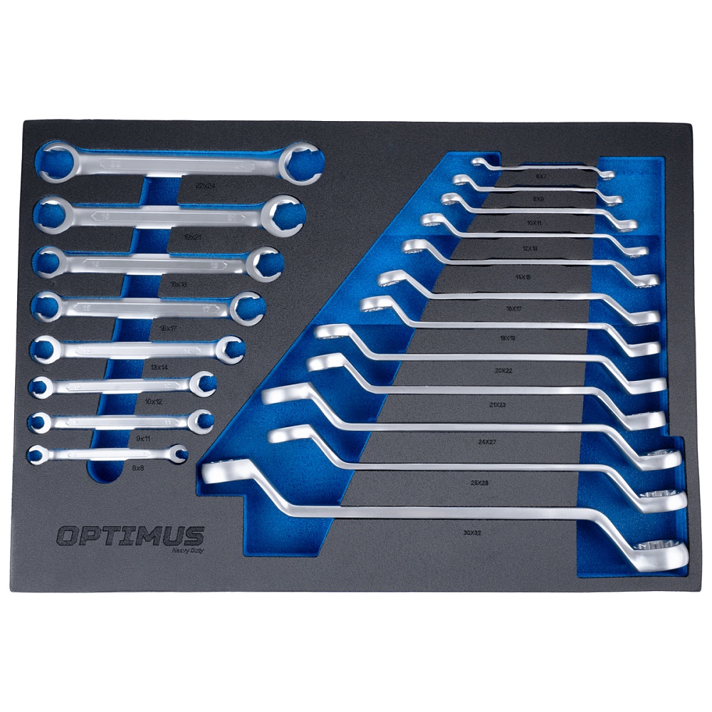 OPT-717MR Тележка инструментальная, 7 полок с набором инструментов 298 пр, металлическая столешница OPTIMUS