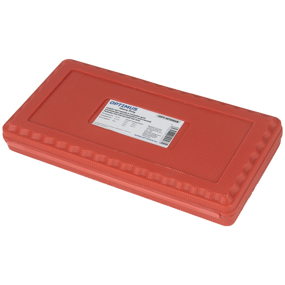 OPT-MTDS16 Набор метчиков и плашек М3-М12, 16 предметов, метрическая резьба OPTIMUS