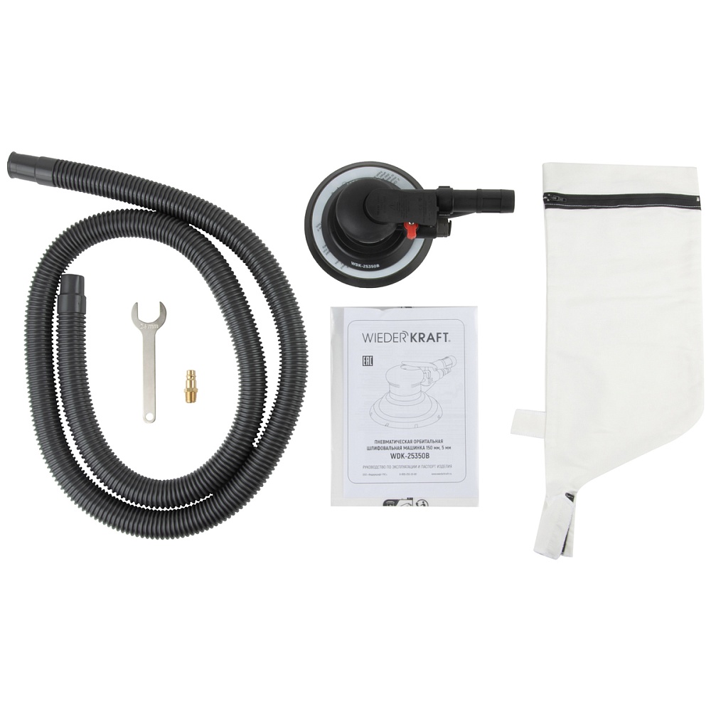WDK-25350B Пневматическая орбитальная шлифовальная машина 150 мм, 5 мм Wiederkraft