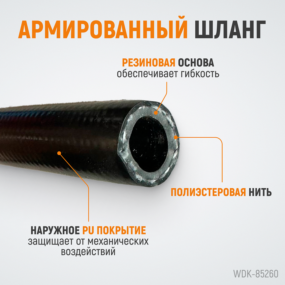 WDK-85260 Катушка автоматическая со шлангом 12/18 мм