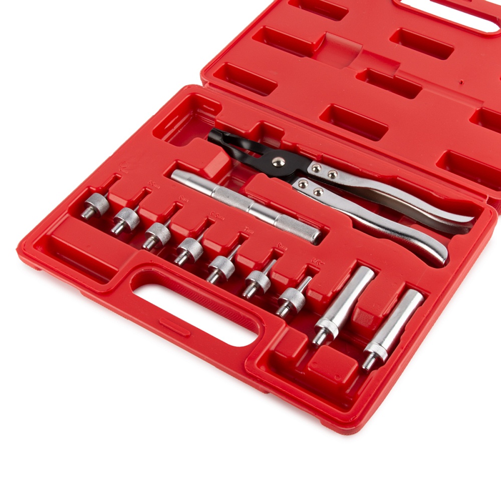 WDK-214560 Съемник (щипцы) для маслосъемных колпачков набор 11 предметов Wiederkraft