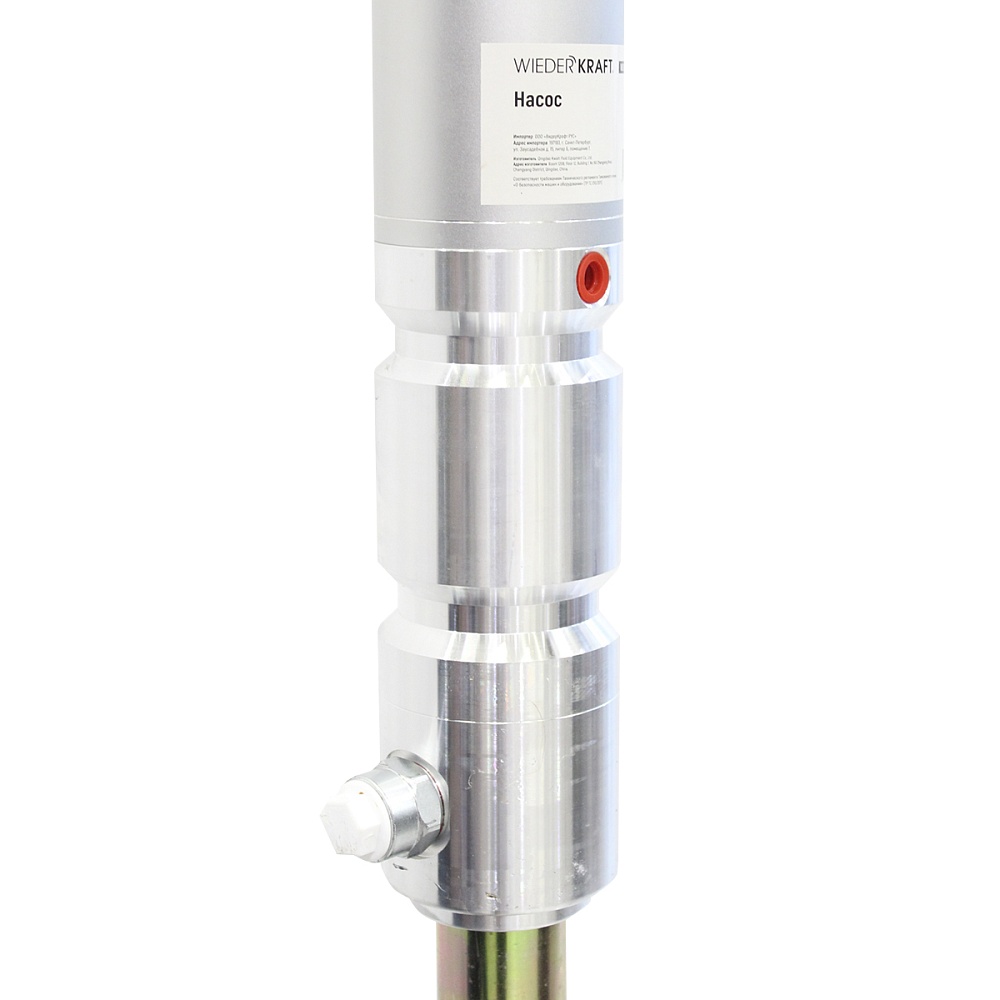 WDK-892410 Насос для бочек 5:1 с настенной катушкой высокого давления (10м)  и цифровым расходомером Wiederkraft