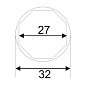 Головка для датчика КПП 1/2"х27мм 8-ми гранная JTC