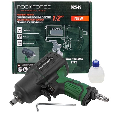 Пневмогайковерт RF-82549 1492Hм, 1/2" (потребление 125л/мин) ROCKFORCE /1 NEW