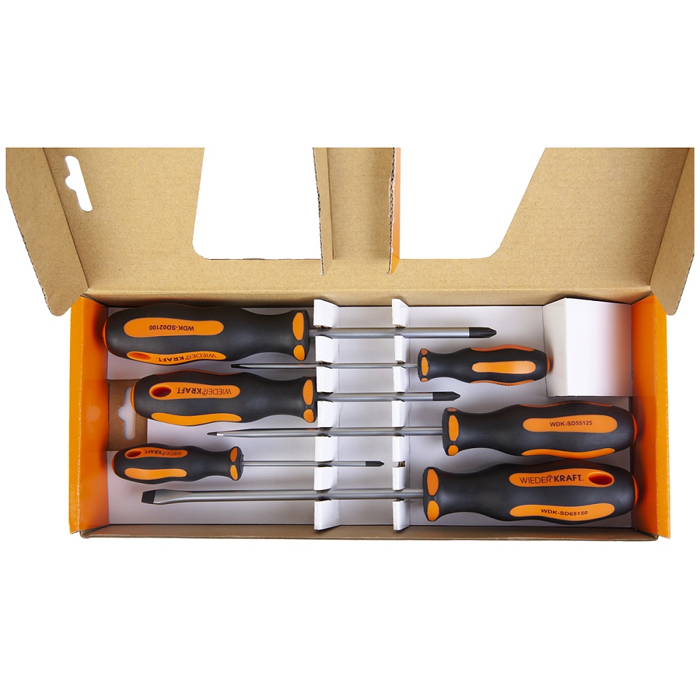 WDK-SD1006 Набор отверток PH/SL, 6 предметов Wiederkraft