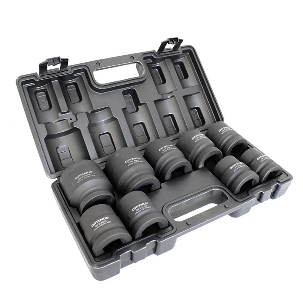 OPT-80109 Набор ударных головок 1" 9 пр., 27-50 мм. OPTIMUS