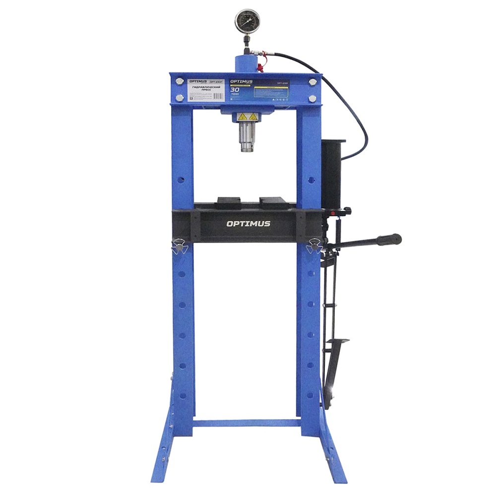 OPT-230F Пресс гаражный 30 тонн,  ручной и ножной привод Optimus 